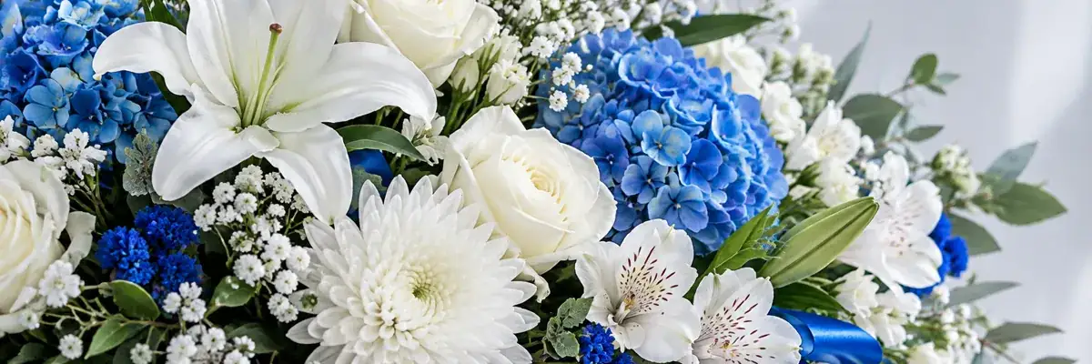 Flores brancas em uma homenagem delicada